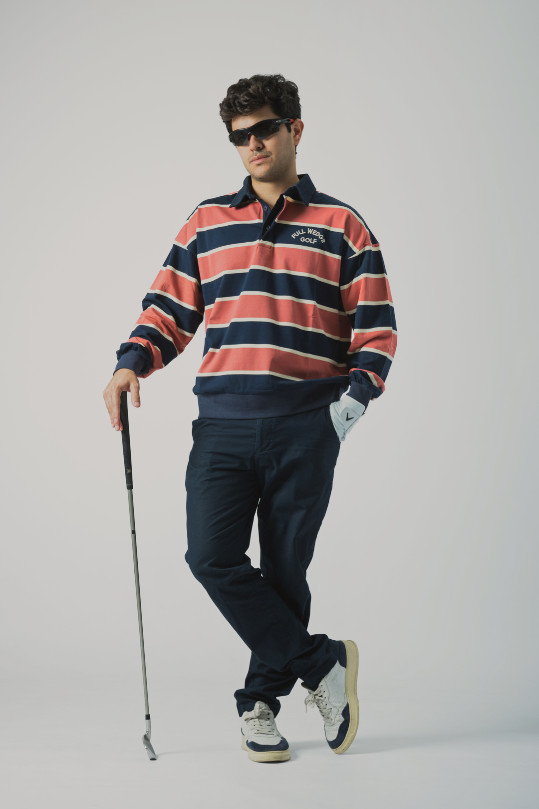 Polo Micro Floral – Azul